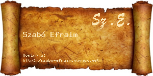 Szabó Efraim névjegykártya